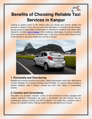 Taxi in Kanpur