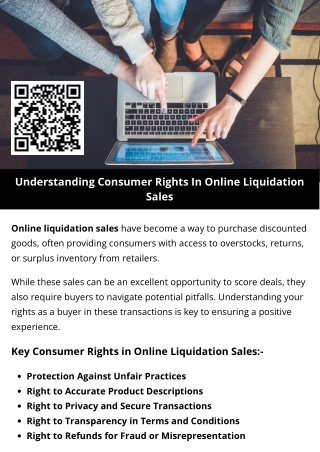 Understanding Consumer Rights In Online Liquidation Sales