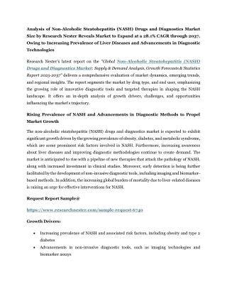 Non-Alcoholic Steatohepatitis (NASH) Drugs and Diagnostics Market