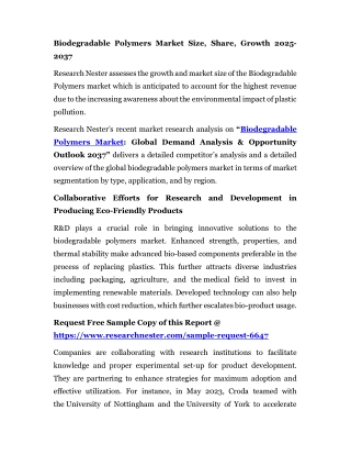 Biodegradable Polymers Market