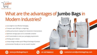 What are the advantages of Jumbo Bags in Modern Industries