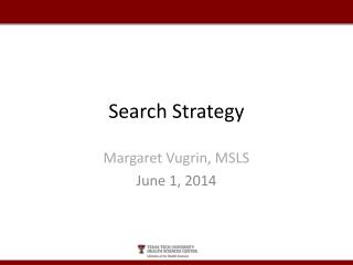 Search Strategy
