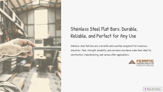 High-Quality Stainless Steel Flat Bars for Every Industry Need