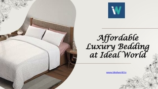 Affordable Luxury Bedding at Ideal World - www.idealworld.tv