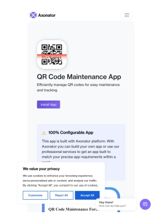 QR Code Maintenance App