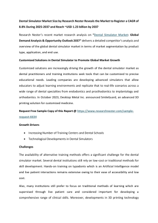 Dental Simulator Market size 2037