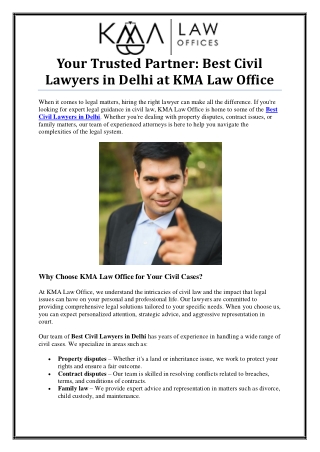 Top Civil Lawyers in Delhi: Expert Legal Services for Your Needs