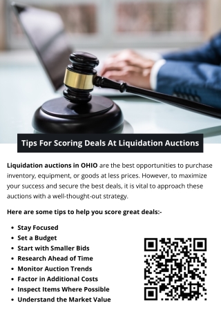 Tips For Scoring Deals At Liquidation Auctions