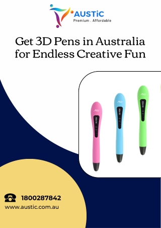 Get 3D Pens in Australia for Endless Creative Fun