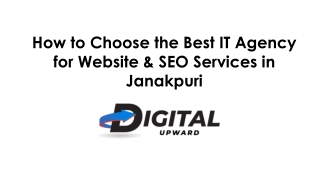 How to Choose the Best IT Agency for Website & SEO Services in Janakpuri