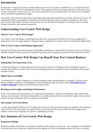How User-Centric Web Design Can Benefit Your Pest Control Business