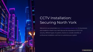 CCTV Installation North York DS Security