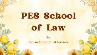 PES School of Law Bangalore
