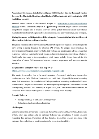 Electrical Article Surveillance Market size 2037