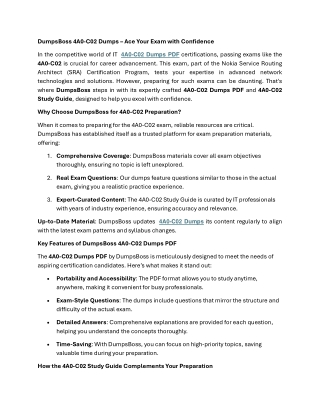 DumpsBoss 4A0-C02 Dumps – Expert-Approved Resources