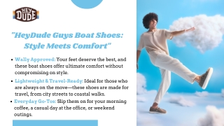 HeyDude Guys Boat Shoes Style Meets Comfort