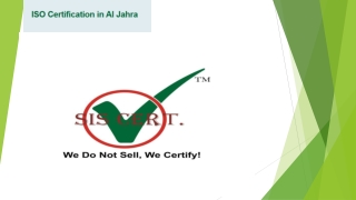 Achieve ISO Certification in Al Jahra with Siscertifications