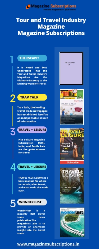 Tour and Travel Industry Magazine magazinesubscriptions