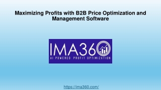 Maximizing Profits with B2B Price Optimization and Management Software