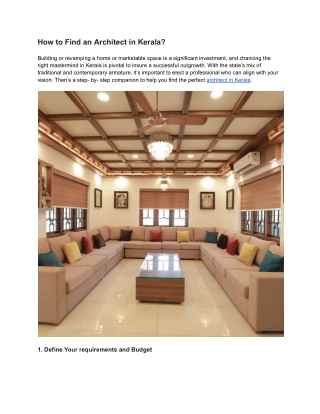 Architect in Kerala