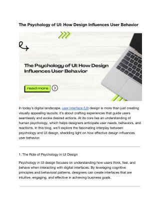 The Psychology of UI_ How Design Influences User Behavior