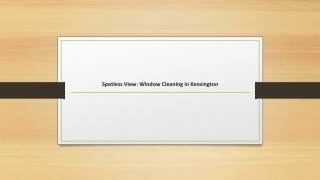 Spotless View Window Cleaning in Kensington