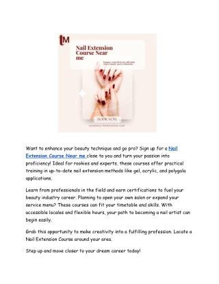 Unlock Your Potential_ Nail Extension Course Near Me