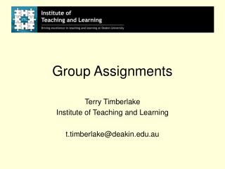 Group Assignments