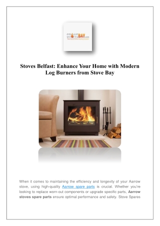 Stoves Belfast: Enhance Your Home with Modern Log Burners from Stove Bay