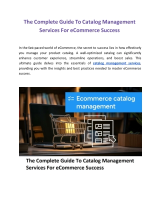 The Complete Guide To Catalog Management Services For eCommerce Success