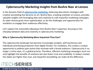 Cybersecurity Marketing Insights from Bushra Nasr at Lenovo