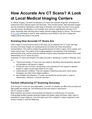 How Accurate Are CT Scans_ A Look at Local Medical Imaging Centers