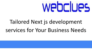 Tailored Next js development services for Your Business Needs