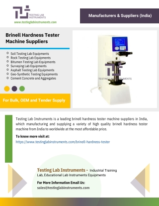 Brinell Hardness Tester Machine Suppliers