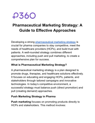 Pharmaceutical Marketing Strategy: A Guide to Effective Approaches