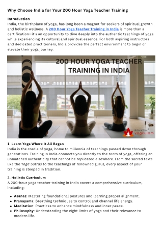 200 Hour Yoga Teacher Training in India (2)
