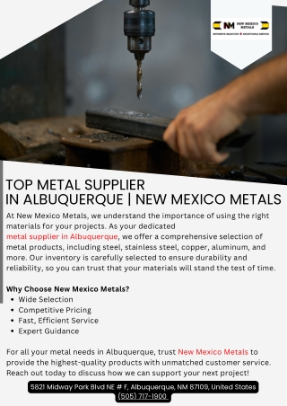 Top Metal Supplier in Albuquerque | New Mexico Metals