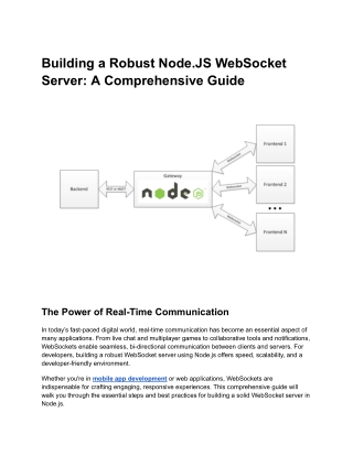 Building a Robust Node.JS WebSocket Server