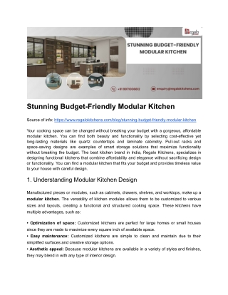 Stunning Budget-Friendly Modular Kitchen