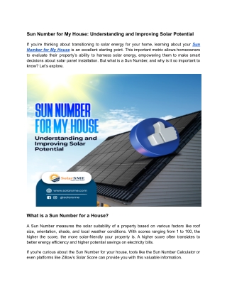 Sun Number for My House_ Understanding and Improving Solar Potential