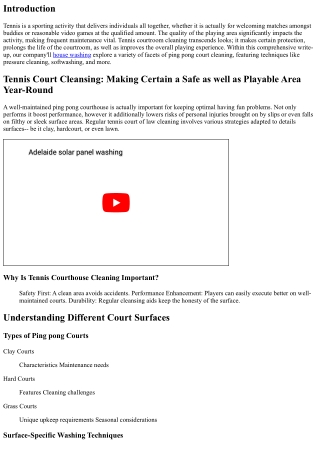 Tennis Court Of Law Cleansing: Making Sure a Safe and Playable Surface Area Year