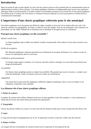 L'importance d'une charte graphique cohérente pour le site municipal