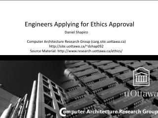 Engineers Applying for Ethics Approval