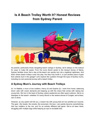 Is A Beach Trolley Worth It_ Honest Reviews for Sydney Parent