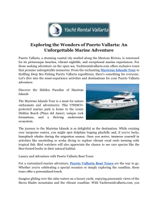 Marietas Islands Tour