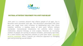 Natural Ayurvedic Treatment for Joint Pain Relief
