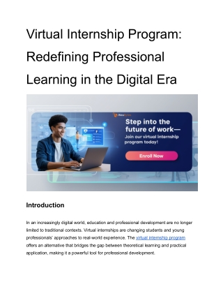 Virtual Internship Program_ Redefining Professional Learning in the Digital Era