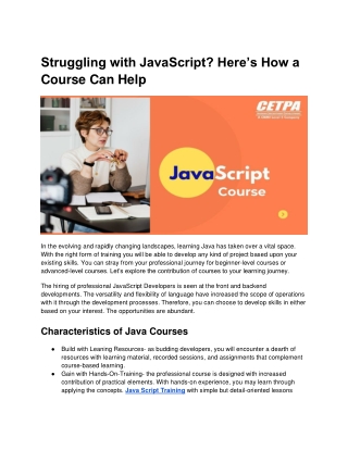 Struggling with JavaScript Here’s How a Course Can Help