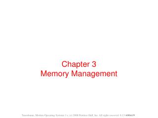 Chapter 3 Memory Management