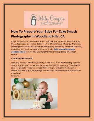 How To Prepare Your Baby For Cake Smash Photography In Woodland Hills, CA